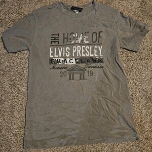 Grace Gray Graphic Tee - Elvis Presley Design
